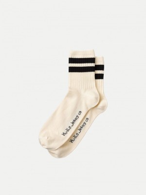 Beige Nudie Jeans Amundsson Low Cut Men's Socks | 21605RSUE