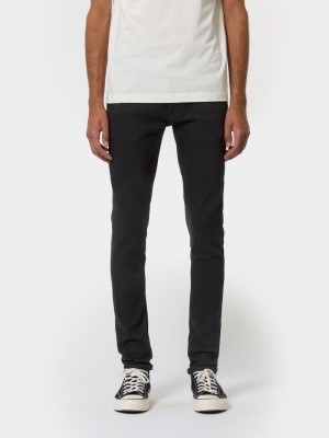 Black Nudie Jeans Tight Terry Men's Jeans | 68253HNTI