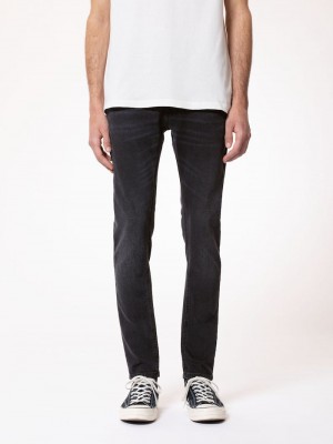 Black Nudie Jeans Tight Terry Soft Men's Jeans | 38402YNRS