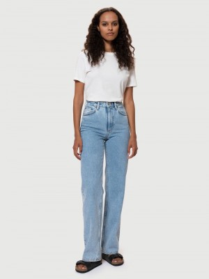 Blue Nudie Jeans Clean Eileen Sunny Women's Jeans | 51603RSJU