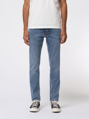 Blue Nudie Jeans Lean Dean Lost Men's Jeans | 61845WSVG