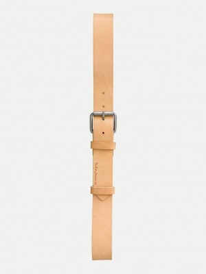 Khaki Nudie Jeans Pedersson Leather Belt Men's Accessories | 54967XIFZ