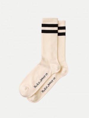 Navy Nudie Jeans Amundsson Sport Men's Socks | 60425MBKL