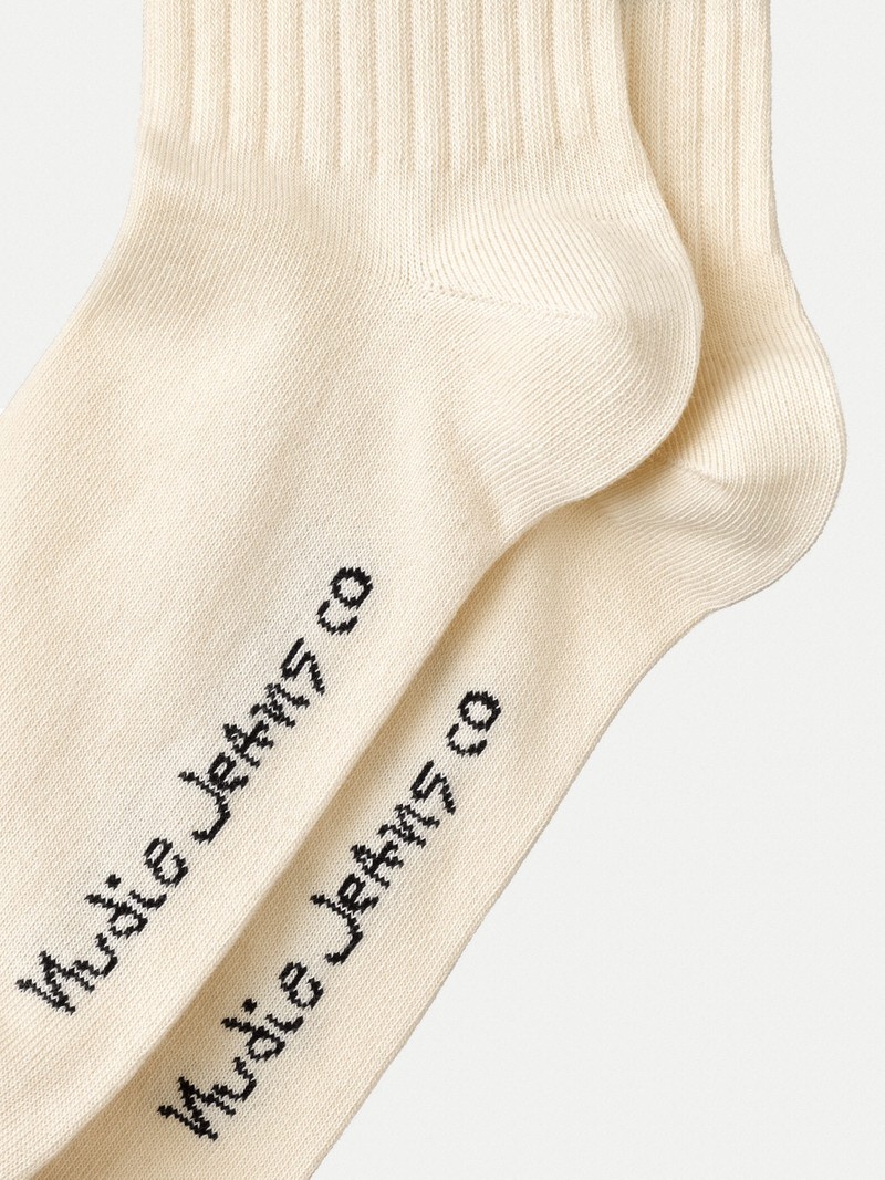 Beige Nudie Jeans Amundsson Low Cut Men's Socks | 21605RSUE