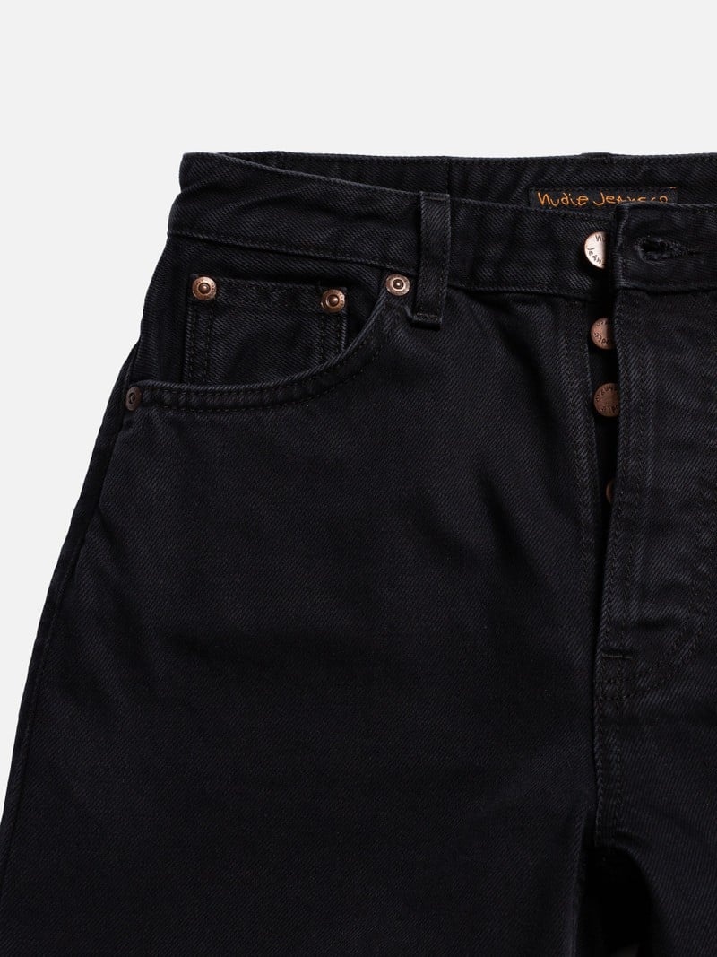 Black Nudie Jeans Breezy Britt Aged Women's Jeans | 69541DIFW