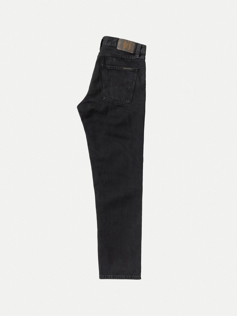 Black Nudie Jeans Gritty Jackson Forest Men's Jeans | 45289UCPD