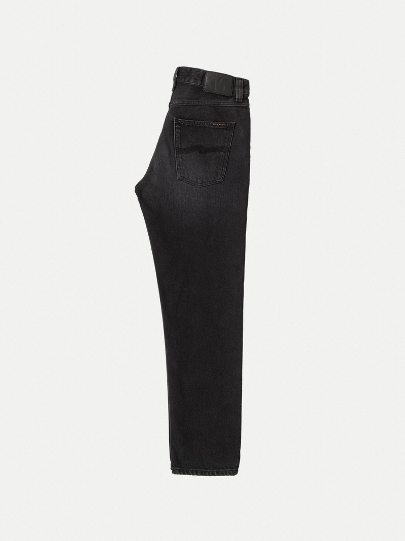 Black Nudie Jeans Gritty Jackson Worn Circle Men's Jeans | 14789ICML