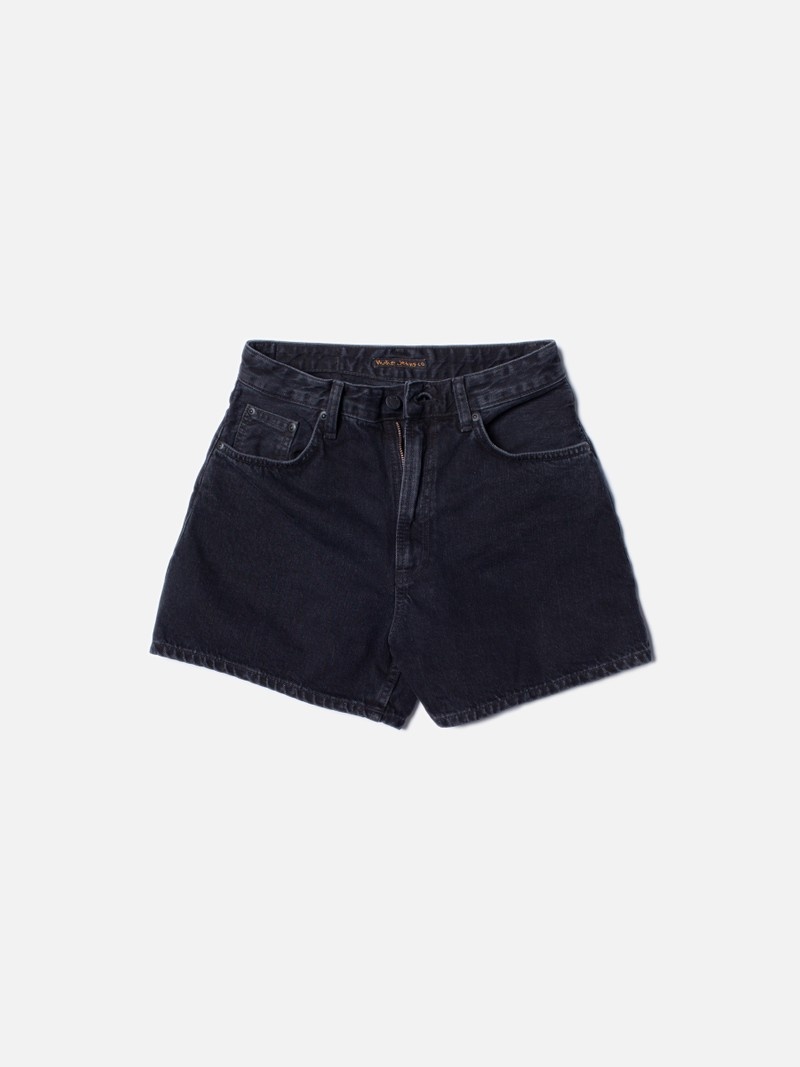 Black Nudie Jeans Maeve Shorts Sun Women's Pants | 61205RUGE