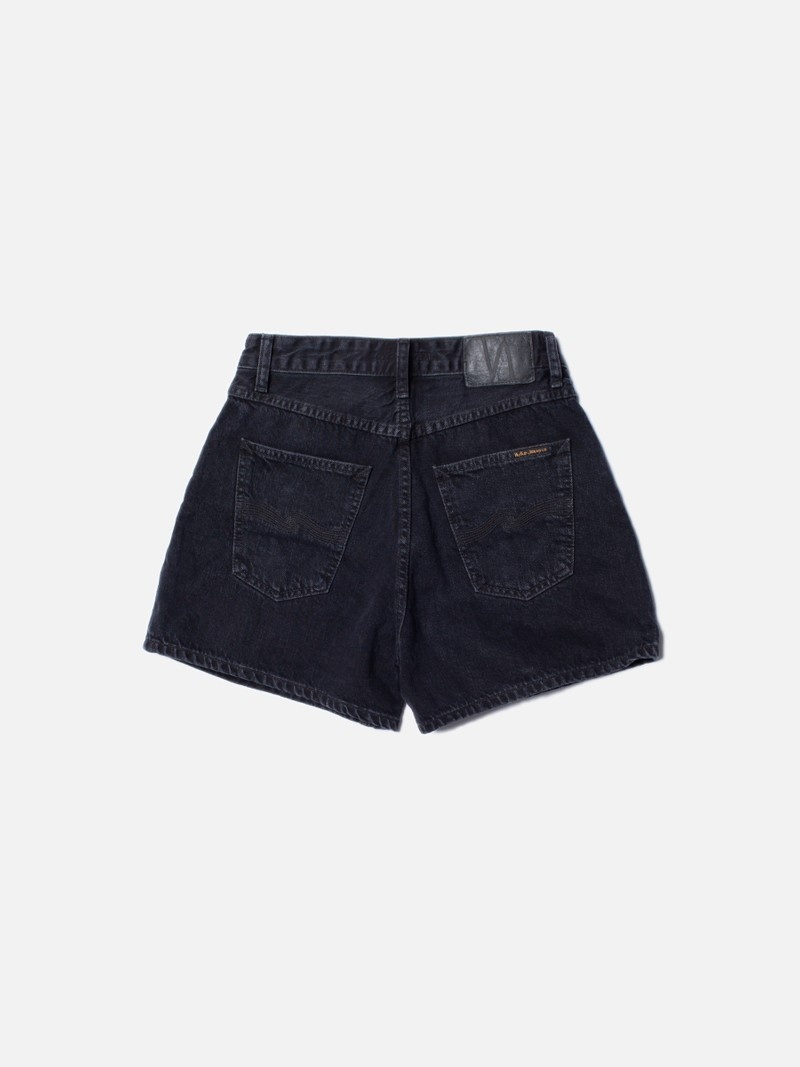 Black Nudie Jeans Maeve Shorts Sun Women's Pants | 61205RUGE