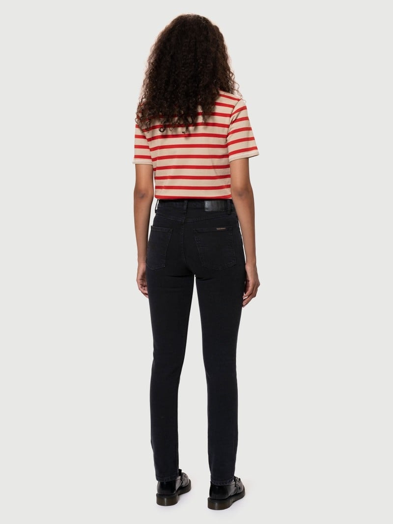 Black Nudie Jeans Mellow Mae So Women's Jeans | 87054KZPH