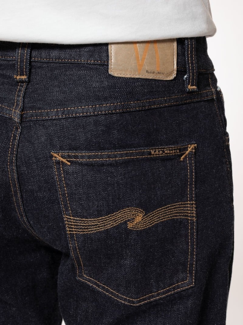 Black Nudie Jeans Rad Rufus Rinse Ruby Selvage Men's Jeans | 17305GFMA