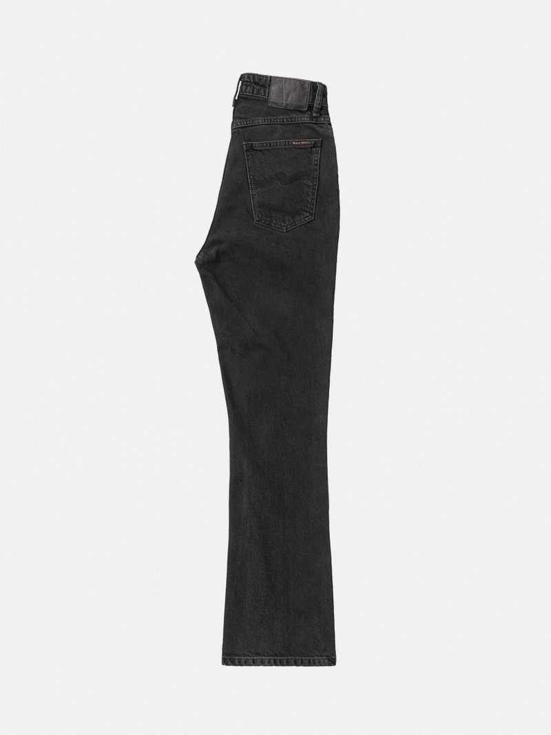 Black Nudie Jeans Rowdy Ruth Almost Women's Jeans | 61584GEOM