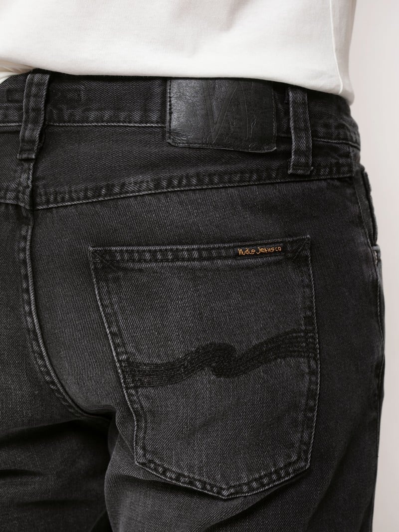 Black Nudie Jeans Steady Eddie II Change Men's Jeans | 58721BIGM