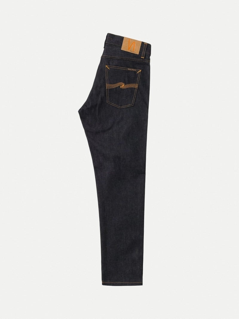 Black Nudie Jeans Steady Eddie II Dry Platino Men's Jeans | 67905NBFZ