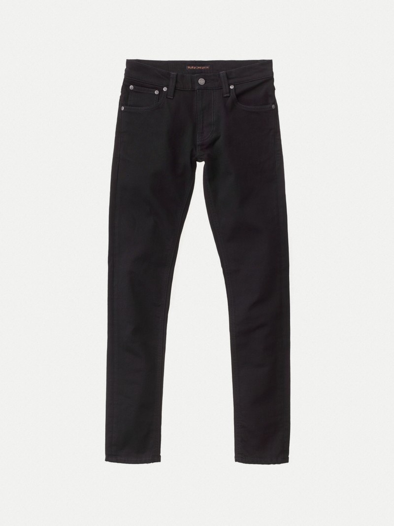 Black Nudie Jeans Tight Terry Men's Jeans | 68253HNTI