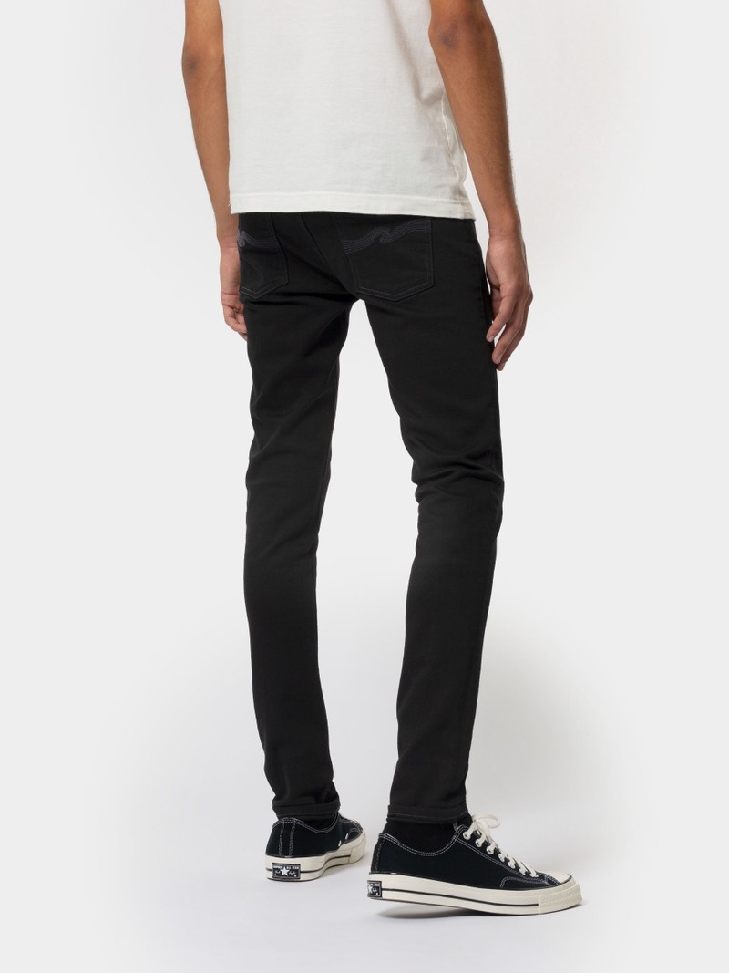 Black Nudie Jeans Tight Terry Men's Jeans | 68253HNTI