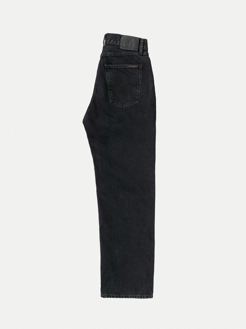 Black Nudie Jeans Tuff Tony Hole Men's Jeans | 02186SYXA