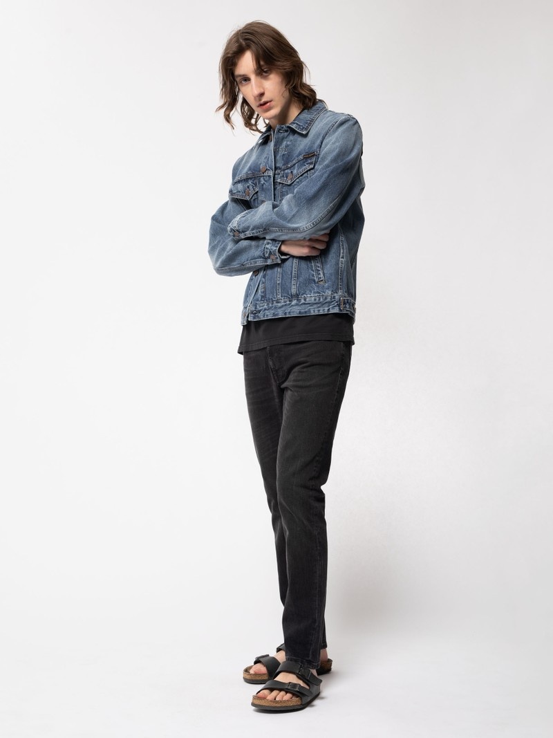 Blue Nudie Jeans Bobby Tribe Men's Denim Jackets | 97250BHNZ