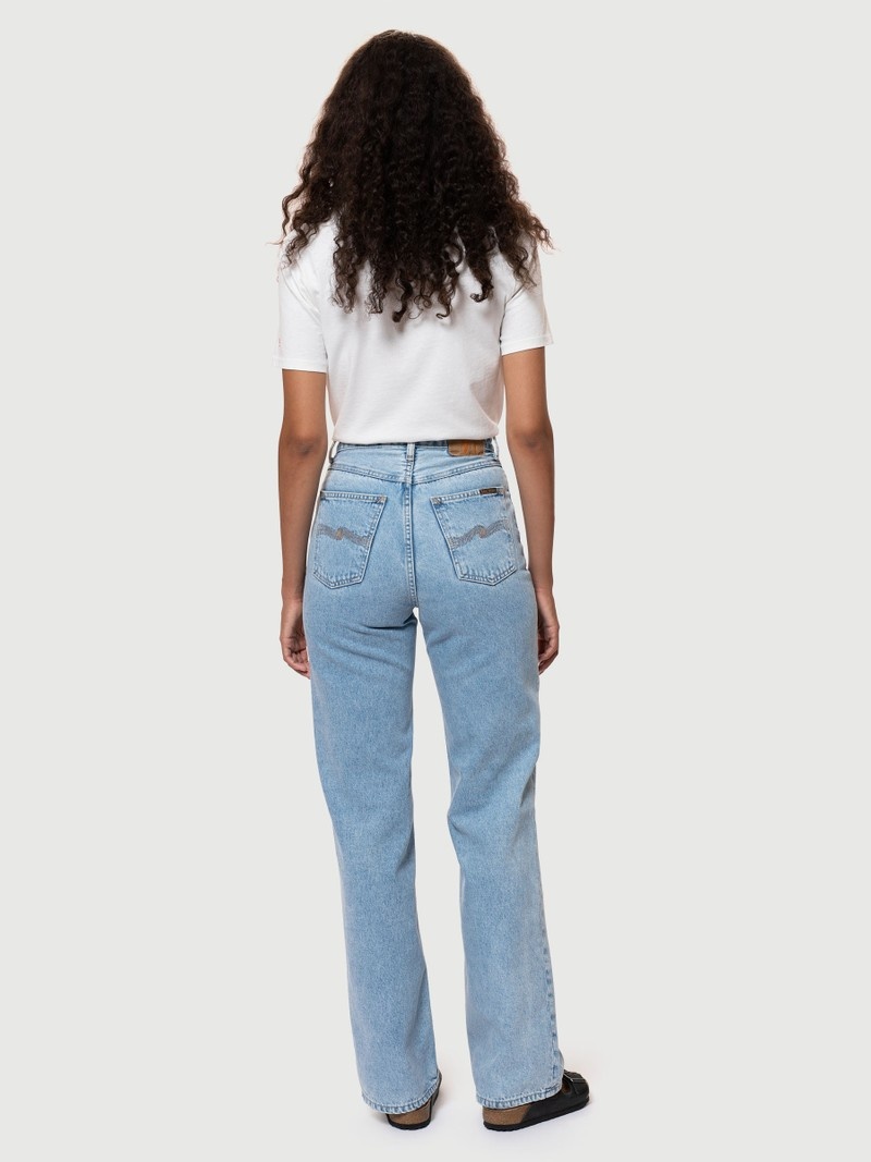 Blue Nudie Jeans Clean Eileen Sunny Women's Jeans | 51603RSJU