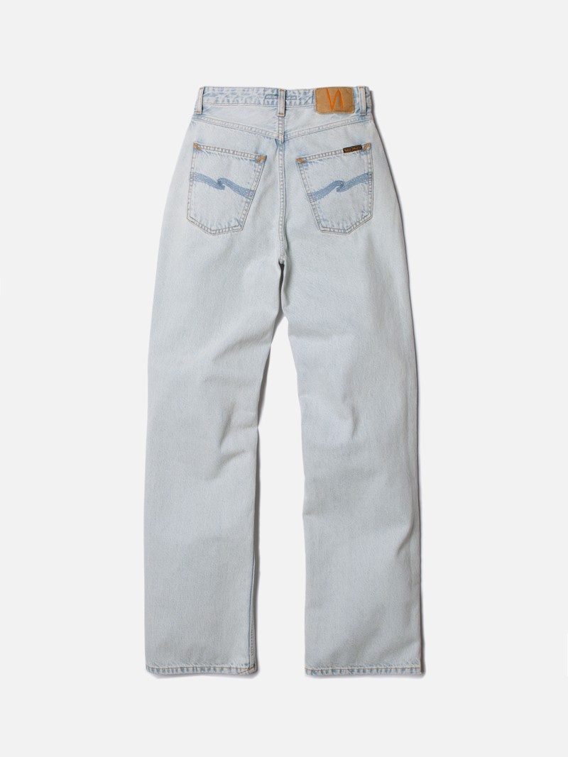 Blue Nudie Jeans Clean Eileen Touch Of Women's Jeans | 30596TLAF