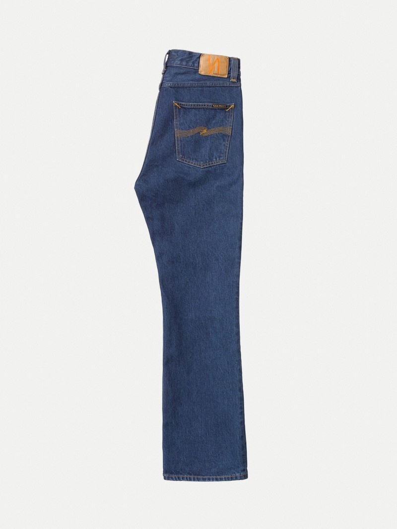 Blue Nudie Jeans Hazy Hank True Men's Jeans | 98531EGTZ