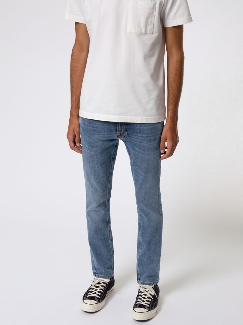 Blue Nudie Jeans Lean Dean Lost Men's Jeans | 61845WSVG