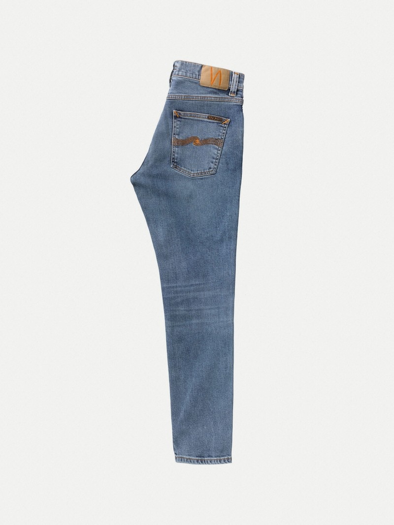 Blue Nudie Jeans Lean Dean Lost Men's Jeans | 61845WSVG