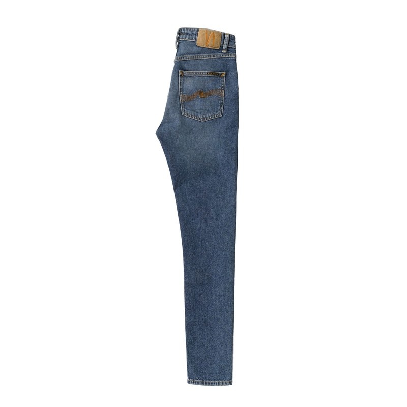 Blue Nudie Jeans Mellow Mae Mud Women's Jeans | 21796UWIY