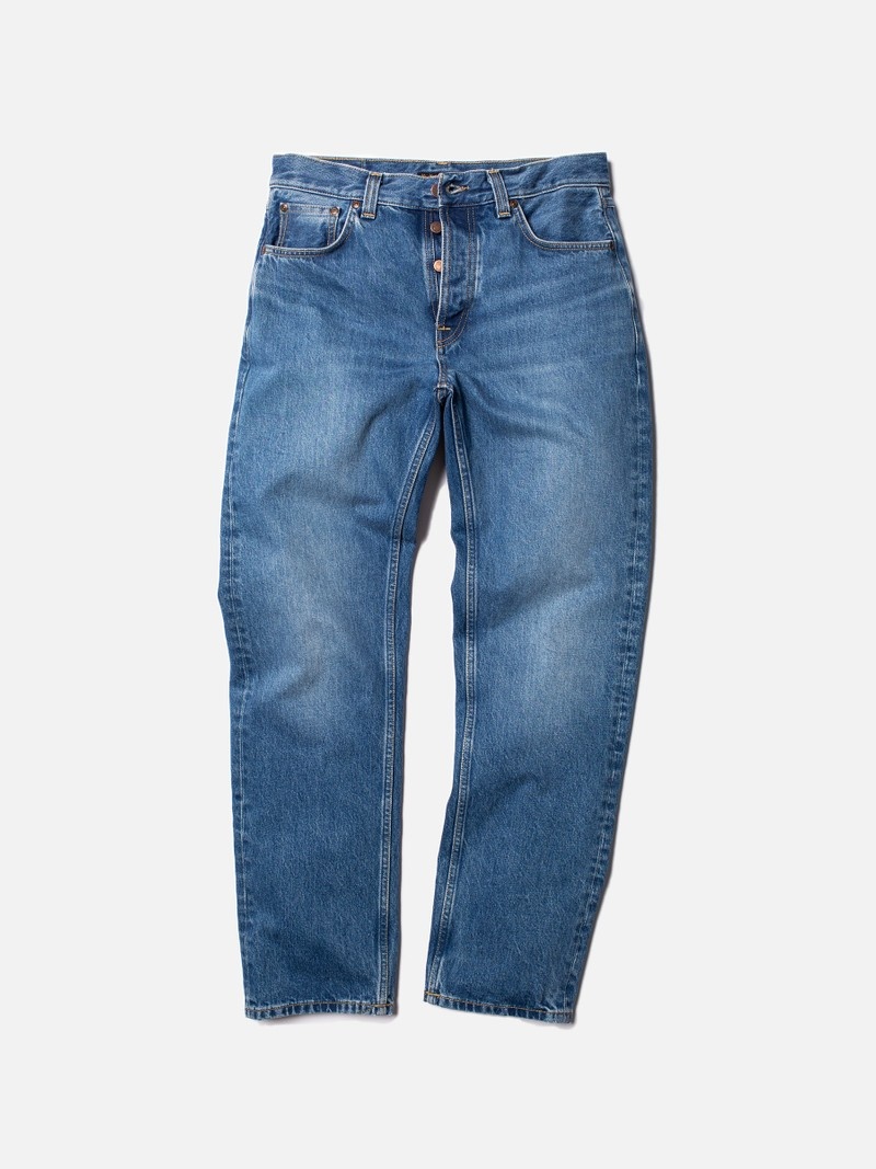 Blue Nudie Jeans Rad Rufus Nostalgic Men's Jeans | 40729EXTI