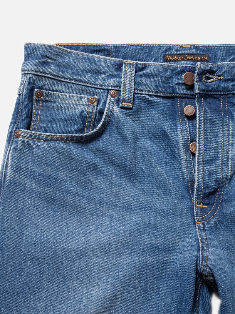 Blue Nudie Jeans Rad Rufus Nostalgic Men's Jeans | 40729EXTI