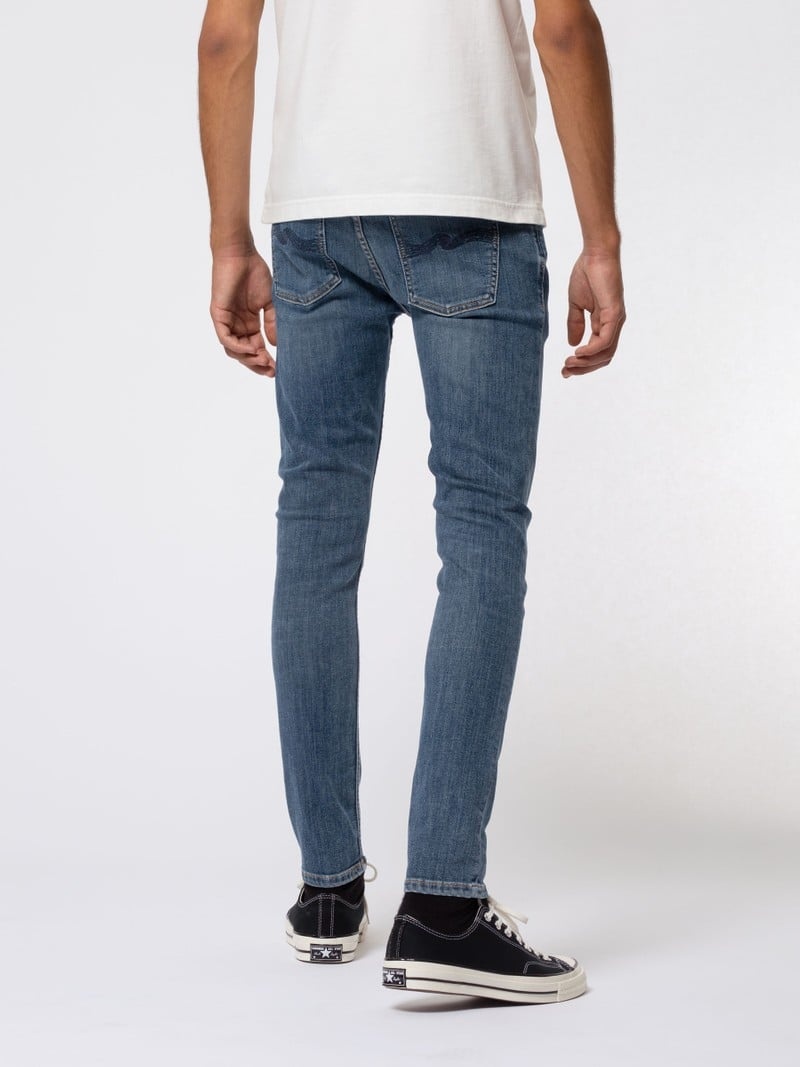 Blue Nudie Jeans Skinny Lin Men's Jeans | 12469DOHM