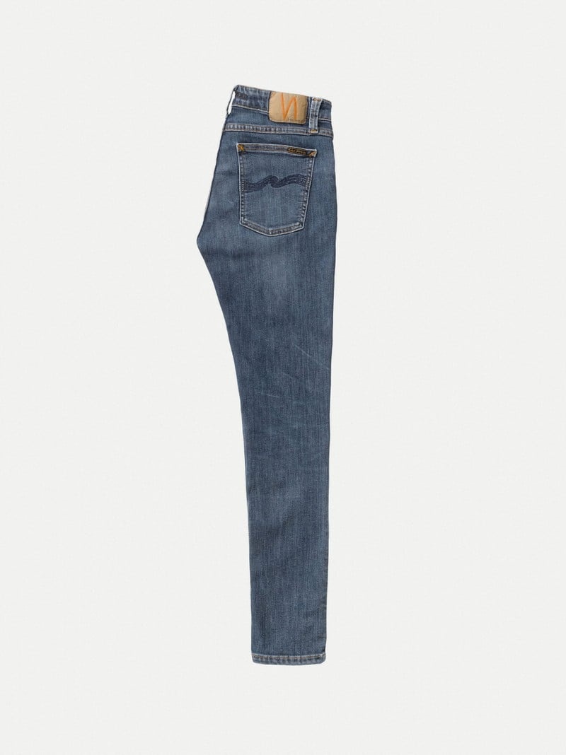 Blue Nudie Jeans Skinny Lin Men's Jeans | 12469DOHM