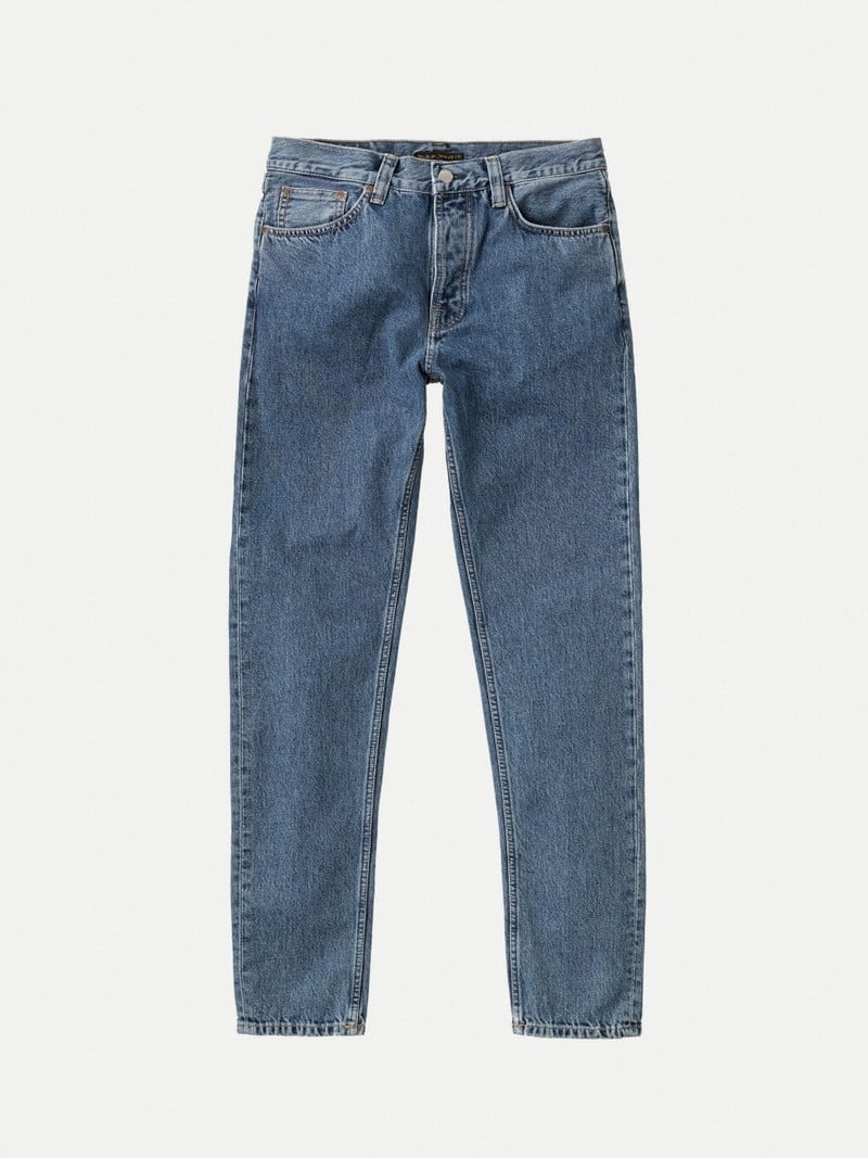 Blue Nudie Jeans Steady Eddie II Wavys Men's Jeans | 81347YIMK