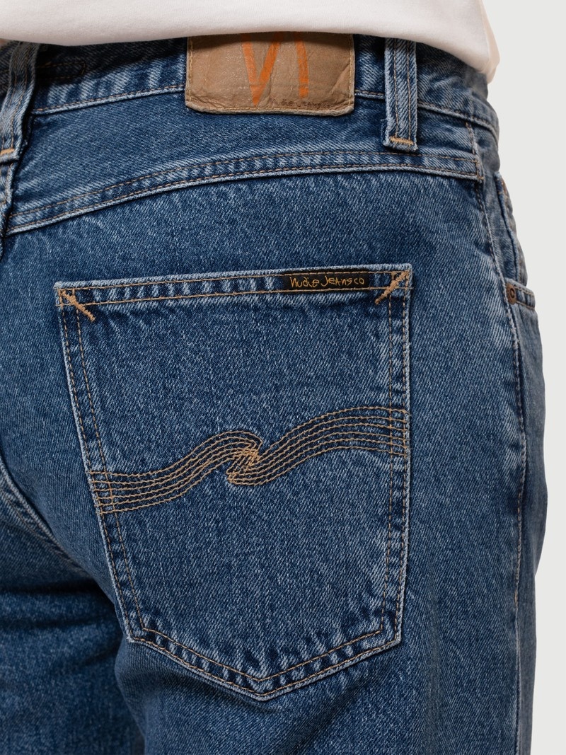 Blue Nudie Jeans Steady Eddie II Wavys Men's Jeans | 81347YIMK