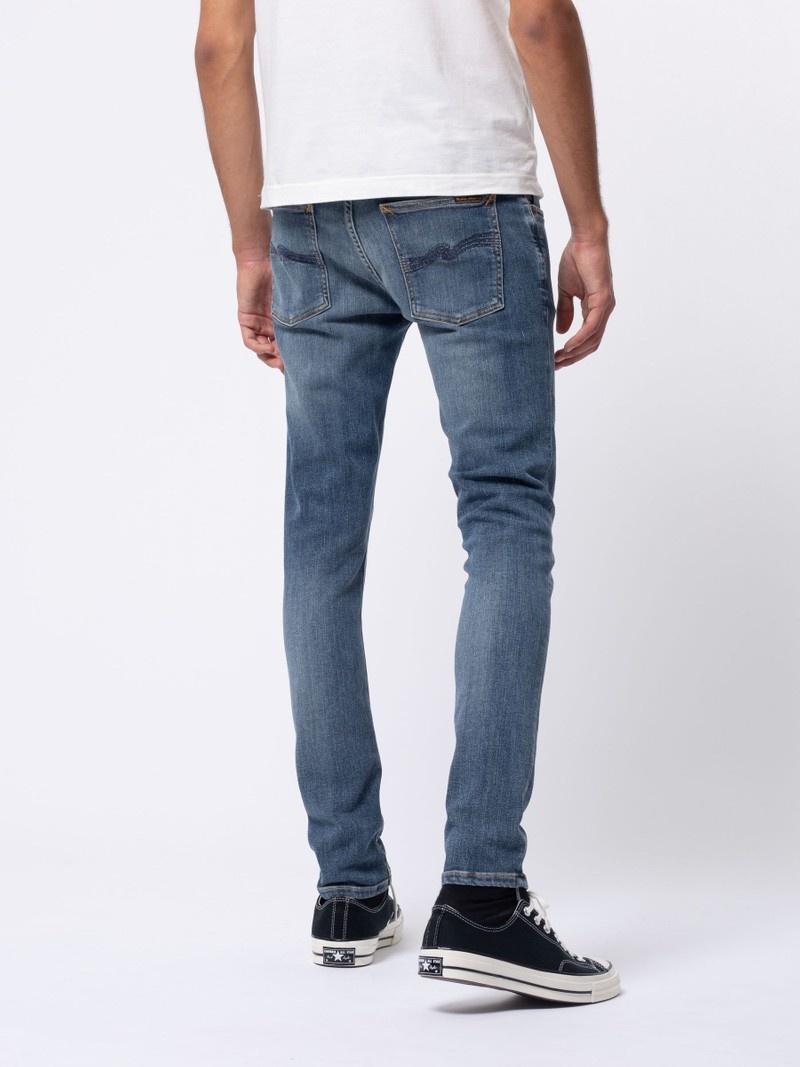 Blue Nudie Jeans Tight Terry Steel Men's Jeans | 36709QLCH