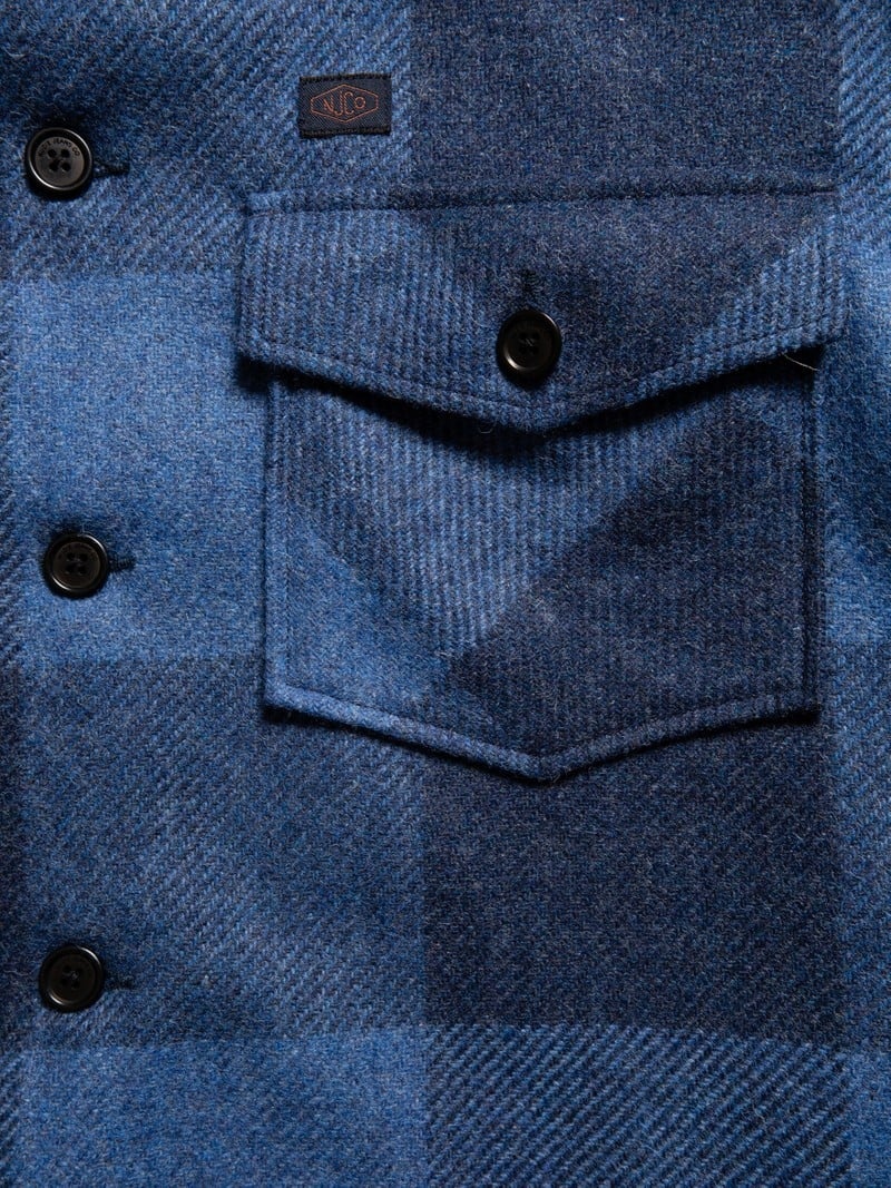 Blue Nudie Jeans Vincent Buffalo Check Men's Shirts | 15293RLBO