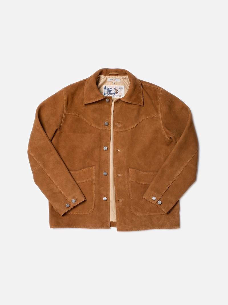 Brown Nudie Jeans Muddy Nubuck Men's Jackets | 98562CGXM