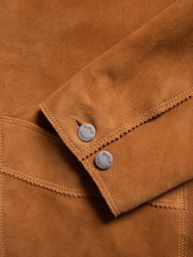 Brown Nudie Jeans Muddy Nubuck Men's Jackets | 98562CGXM