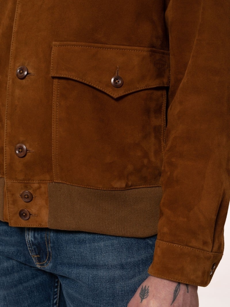 Brown Nudie Jeans Steve Leather Cognac Men's Jackets | 30471ESHU