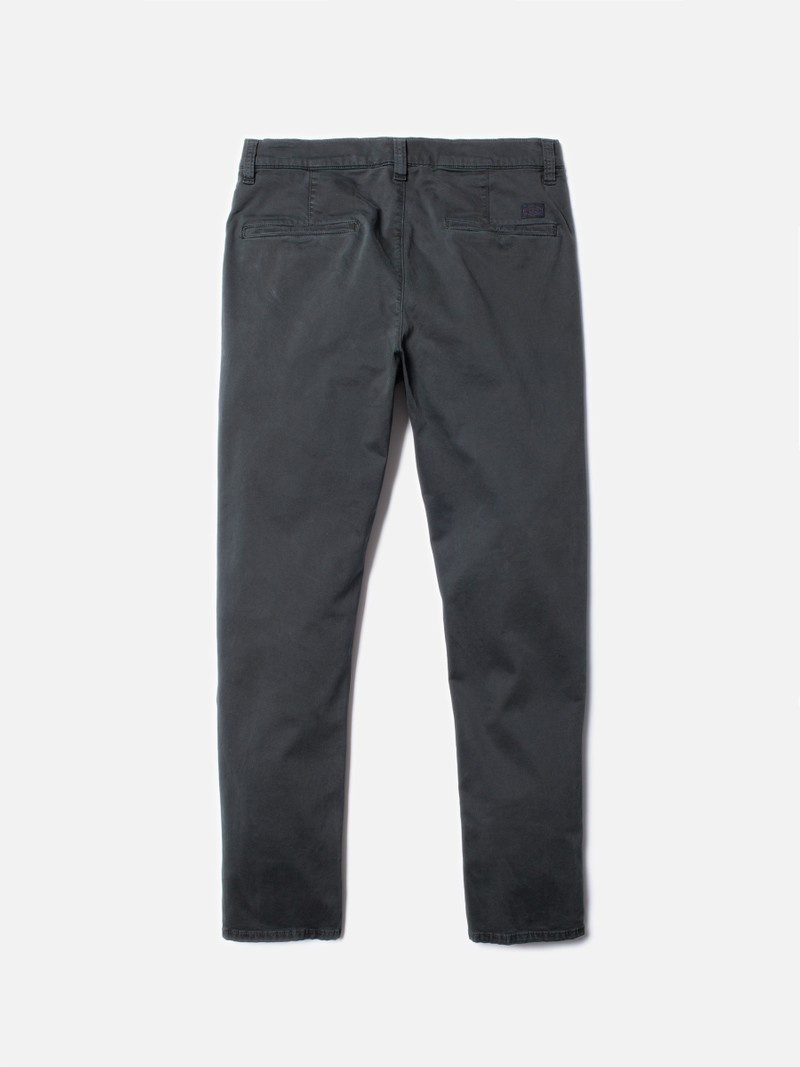 Dark Grey Nudie Jeans Easy Alvin Petrol Men's Pants | 70236FPVH