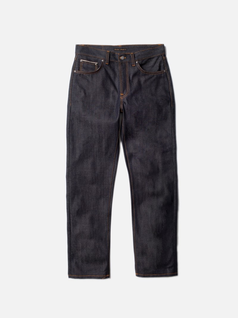 Dark Grey Nudie Jeans Rad Rufus Dry Selvage Men's Jeans | 37405AWOH