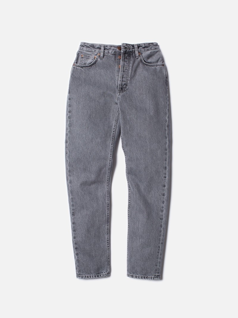 Grey Nudie Jeans Breezy Britt Mountain Women's Jeans | 63921CSPN