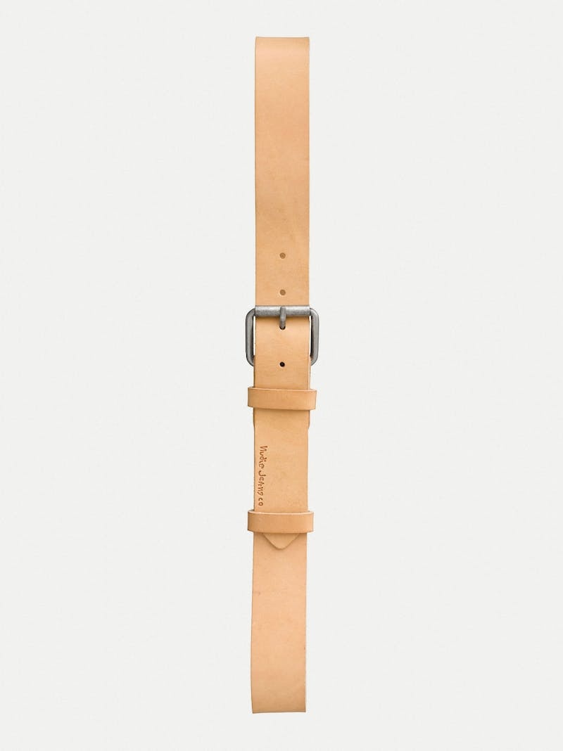 Khaki Nudie Jeans Pedersson Leather Belt Men\'s Accessories | 54967XIFZ