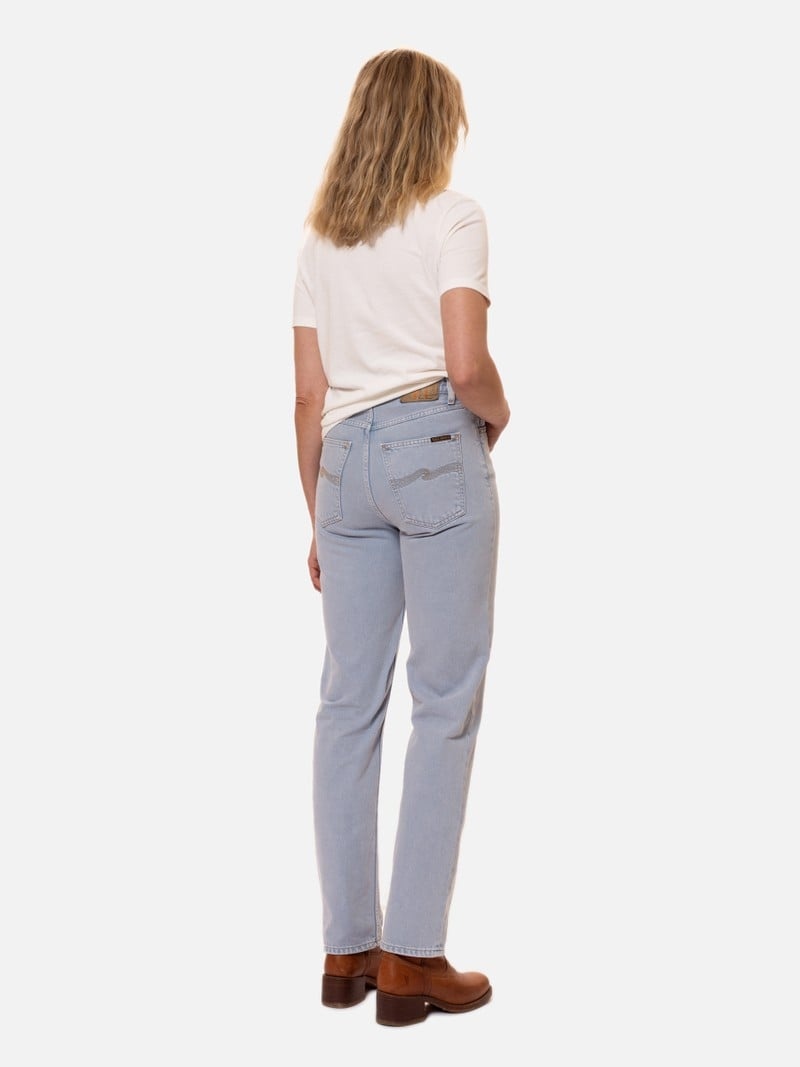 Light Blue Nudie Jeans Lofty Lo Mist Women's Jeans | 02638DPJY