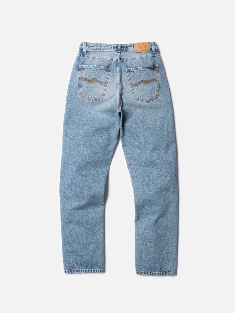 Light Blue Nudie Jeans Lofty Lo Thrifted Gem Women's Jeans | 06495RDIW