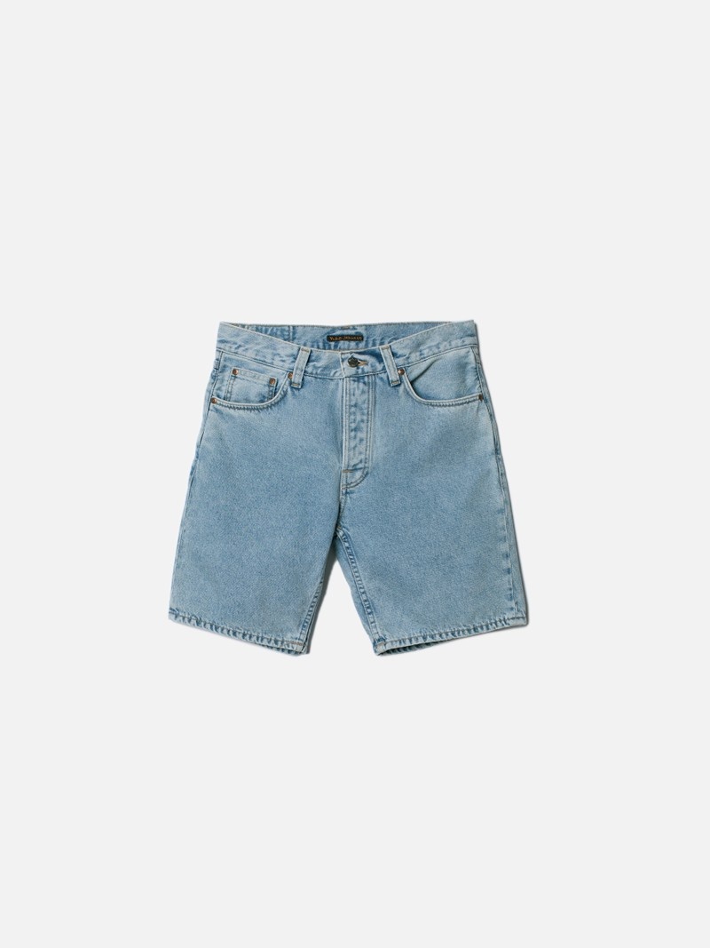 Light Blue Nudie Jeans Seth Sunnys Men's Shorts | 80342PHTU