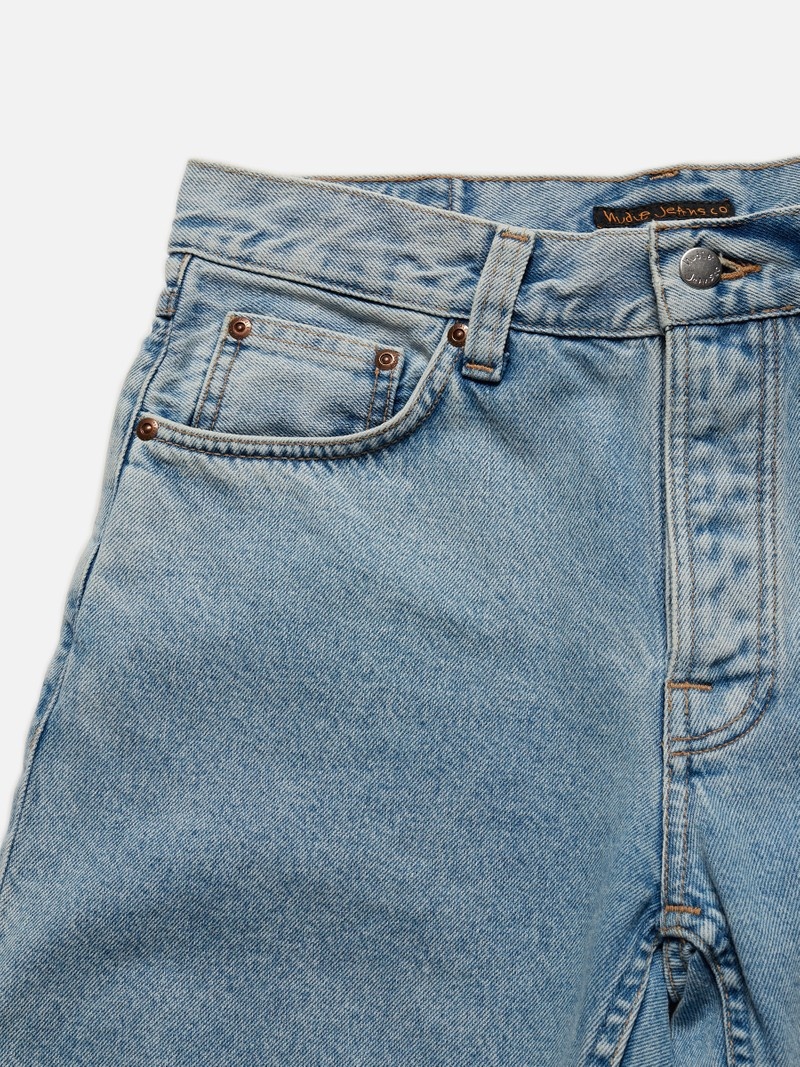 Light Blue Nudie Jeans Seth Sunnys Men's Shorts | 80342PHTU