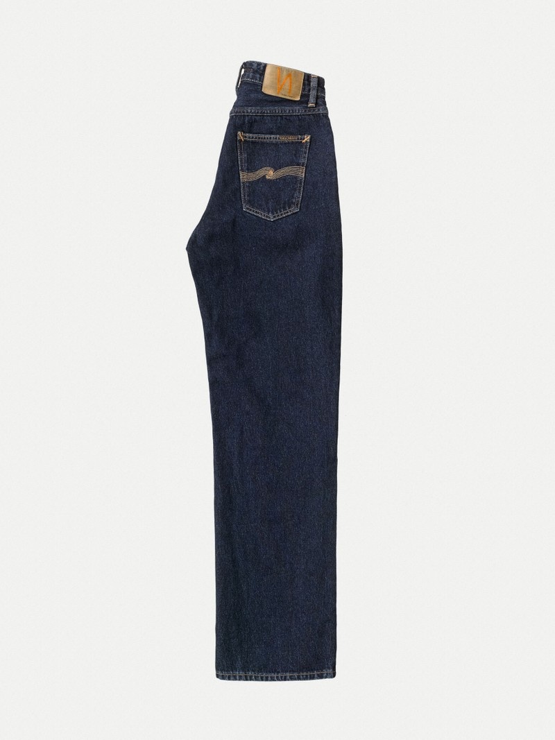 Navy Nudie Jeans Clean Eileen Heavy Rinse Women's Jeans | 15864XQPW