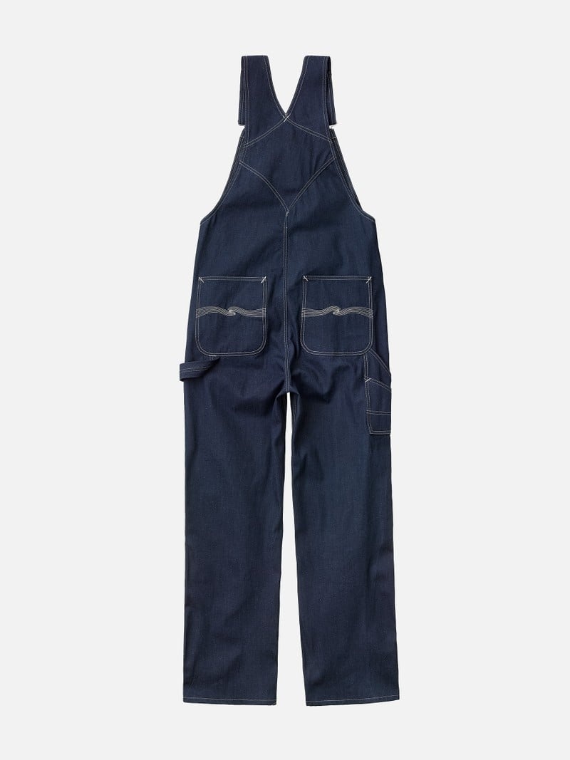 Navy Nudie Jeans Kevin Dungarees Utility Men's Pants | 37261VJTP