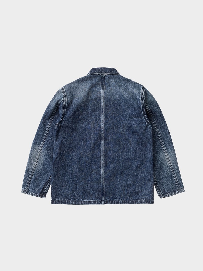 Navy Nudie Jeans Nina Worker Women's Denim Jackets | 15206QDSF